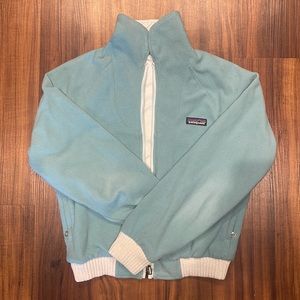 Vintage Patagonia Baby Blue Reversible Fleece Jacket y2K